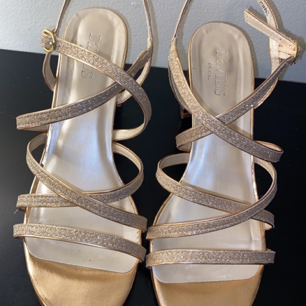 David’s Bridal Rose Gold Heels